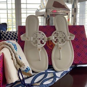 Tory Burch Miller Sandal, Size 8 color: Bleach